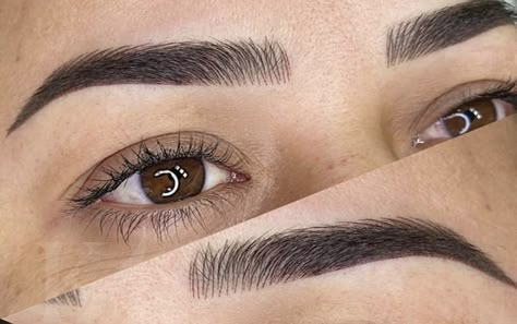 Medium Arched Eyebrows, Straight Arched Eyebrows, Flat Eyebrow Shape, S Shaped Eyebrows, Eyebrows Straight, Thick Eyebrow Shapes, Mircoblading Eyebrows, Eyebrows Goals, Ombre Eyebrows