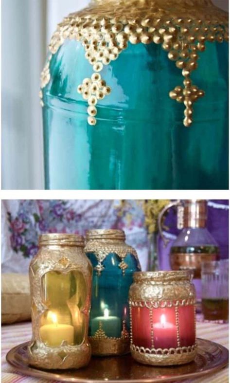 DIY Boho Decor Ideas - DIY Moroccan Lanterns - DIY Bedroom Ideas - Cheap Hippie Crafts and Bohemian Wall Art - Easy Upcycling Projects for Living Room, Bathroom, Kitchen #boho #diy #diydecor Boho Mason Jars, Hippy Crafts, Diy Moroccan Lantern, Hippie Crafts Diy, Boho Decor Diy, Western Decor Diy, Diy Bedroom Ideas, Boho Lanterns, Lanterns Diy