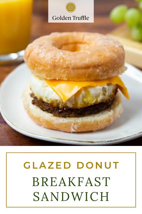 Donut Sandwich Ideas, Dunkin Donuts Sandwich, Breakfast Ideas List, Bundt Pan Breakfast Sandwich, Doughnut Breakfast Sandwich, Breakfast Sandwich On Bagel, Donut Breakfast, Savory Donuts, Savory Brunch