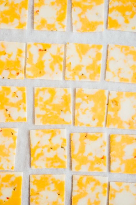 Colby Pepper Jack Cheese Crackers | Carb Manager Keto Cheese Chips Colby Jack, How To Make Cheese Crisps, Cheese Slice Crackers, Homemade Cheese Whisps, Oven Cheese Crisps, Keto Cheese Chips Recipes, Keto Cheese Crackers Recipe, Colby Jack Cheese Recipes, Cheese Chips Baked