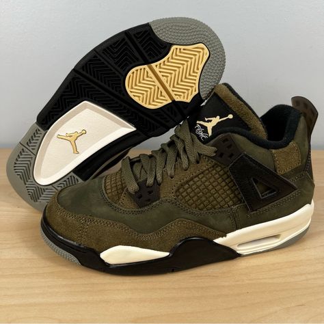 Product Details Item Name: Air Jordan 4 Retro Se Craft 'Medium Olive' (2023) Sku: Fb9928-200 U.S. Grade School Size: 5y U.S. Women's Size: 6.5 (Grade School And Women's Sizes Are Listed As Us Equivalents) Please Be Sure To Look At All Pictures Before Purchasing This Item! Unless We Specifically State That The Pair Is Deadstock (Ds), It Is Possible That A Shoe May Have A Scuff Or Smudge From Manufacturing / Shipping. Please Review The Photos As We Do Our Very Best To Show You Every Angle Of The S Nike Jordan 1 Mid, Jordan Green, Jordan Retro 12, Top Basketball Shoes, Jordan 4s, Retro 11, White Shoes Sneakers, Marina Blue, Air Jordan 3 Retro