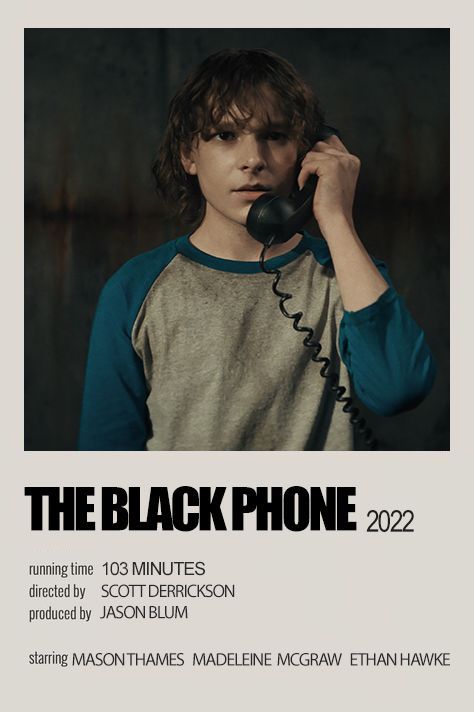 The Black Phone Polaroid Poster, The Black Phone Poster, Black Phone Movie Poster, Halloween Movies Polaroid Poster, The Black Phone Cover Movie, Poloriod Movie Poster, Movie Room Decor, Film Posters Vintage, Netflix Movie