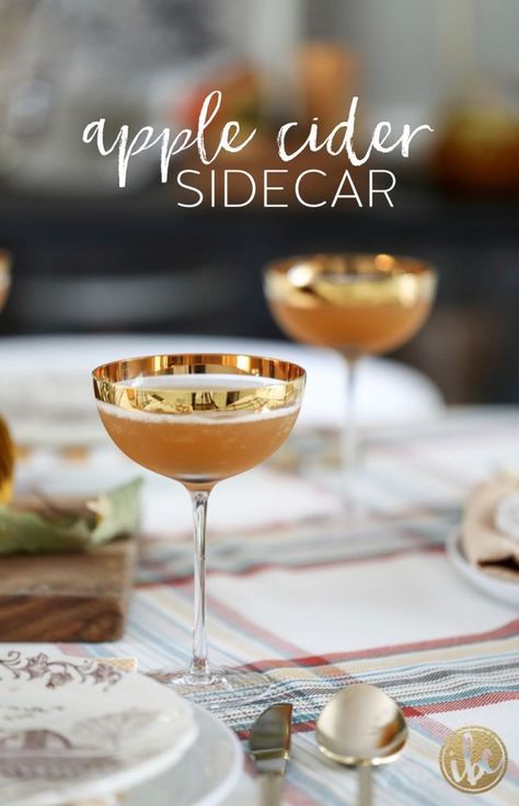 Sidecar Cocktail, Fall Cocktails Recipes, Cider Cocktails, Fall Cocktail, Fall Recipe, Vodka Drinks, Fall Cocktails, Fall Drinks, Halloween Drinks