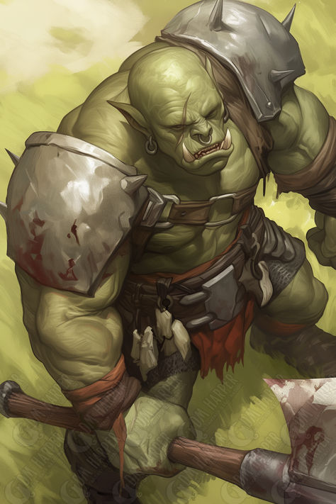 Orc X Human, Orc Fantasy Art, Obsidian Crown, Orc Barbarian, Dnd Orc, Warcraft Orc, Orc Warrior, Goblin Art, Fantasy Book Series