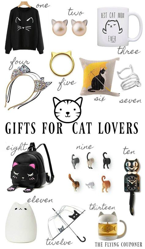 Gifts for Cat Lovers. Funny and awesome gift ideas and products for people that likes cats and kittens. Kitty. For kids and for girls. The Flying Couponer. #cats #pets #CatGirl Cats Stuff, Tom Y Jerry, Gifts For Cat Lovers, Cat Lady Gift, Cat Themed Gifts, Cat Owners, Cat Girl, Cat Theme, For Cats