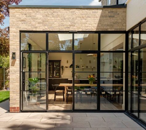 Single and French Doors - Aluco External Glass Doors, Aluminium Patio Doors, Aluminium Glass Door, Aluminium French Doors, External French Doors, Steel French Doors, London Houses, Modern Townhouse, Deck Designs Backyard