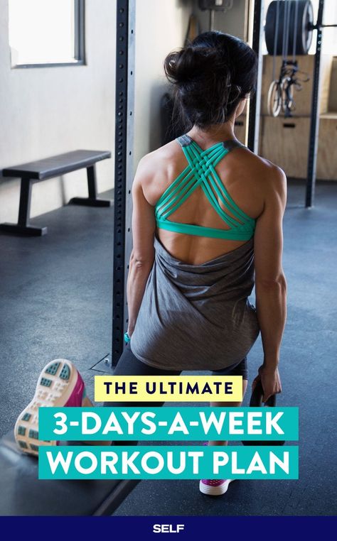 3-days-week-workout-plan_pinterest Strength Training 3 Days A Week, Week Workout Plan, 3 Day Workout, Effective Workout Plan, Morning Workouts, Week Workout, No Gym, Weekly Workout Plans, Workout Plan For Women