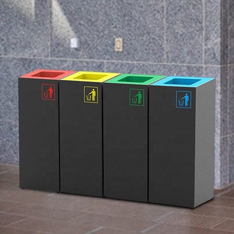 16l Indoor Office Commercial Metal Waste Garbage Recycle Trash Can Bin - Buy Trash Bin,Trash Can,Recycle Trash Bin Product on Alibaba.com Waste Bin Design, Recycle Trash Can Ideas, Recycle Bin Ideas Small Spaces, Recycle Bin Design, Recycle Bin Ideas, Trash Bin Design, Trash Can Design, Black Trash Can, Office Recycling Bins