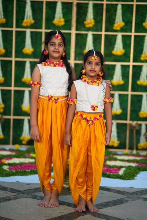 Wedding haldi Kids Haldi Outfit, Saree Function, Baby Birthday Dress, Haldi Outfit, Birthday Dress, Baby Birthday, Birthday Dresses, Decoration Ideas, Kids Outfits