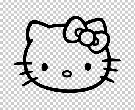 White And Black Drawing, Png No Background, Png Black And White, Y2k Clipart, Hello Kitty Silhouette, Hello Kitty Black And White Drawing, Black And White Hello Kitty, Hello Kitty Black And White, Hello Kitty Outline