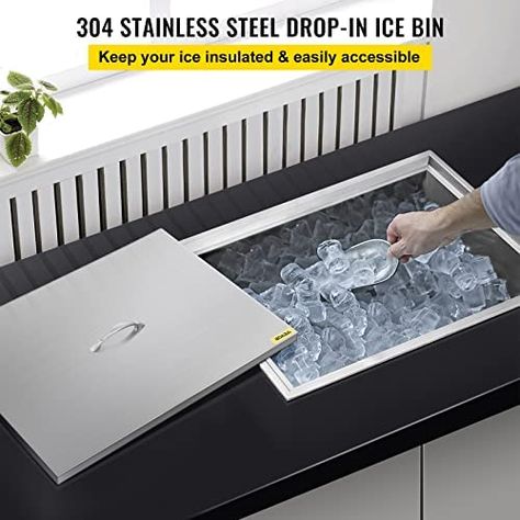 Happybuy Drop in Ice Chest 20.5''L x 13.5''W x 12.2''H with Cover 304 Stainless Steel Drop in Cooler Included Drain-pipe and Drain Plug Drop in Ice Bin for Cold Wine Beer : Amazon.ca: Home Cold Wine, Ice Bins, Pool Pavilion, Ice Bin, Outdoor Sinks, Drain Opener, Ice Cooler, Ice Chest, Drain Pipe