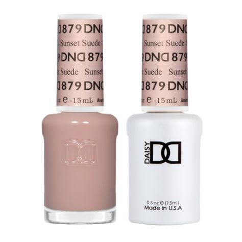 Shop 879 Sunset Suede Gel & Polish Duo by DND Online Now Dnd Gel Polish Colors Short Nails, Dnd Tea Time, Nails Stronger, Sheer Polish, Luminous Nails, Gel Colors, Dnd Gel Polish, Soak Off Gel Nails, Liquid Nails