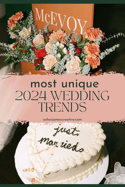 Latest Wedding Trends for 2024 | Minnesota Wedding Photographer | As we roll into 2024, I’m here to spill some tea on the 2024 wedding trends! Check out wedding dress trends, wedding trends 2024 decoration, wedding trends color schemes and wedding trends colors. Searching for your dream wedding photographer and videographer? Book Asher for your Minnesota wedding day at asherjamescreative.com! 2024 Wedding Reception Trends, Fall Wedding 2024 Trends, 2024 Winter Wedding Trends, Wedding Ideas 2024 Trends, 2024 Fall Wedding Trends, 2024 Wedding Decor Trends, Wedding Dress Trends For 2024, Wedding Trend 2024, Wedding Decor 2024