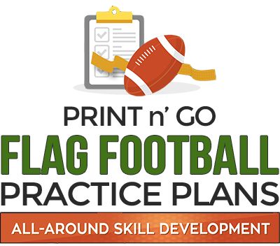 Print n Go Flag Football Practice Plans – All Around Skills — Flag Football Practice Football Practice Drills, How To Coach Flag Football, 7 On 7 Flag Football Plays, Flag Football Drills For Kids, Flag Football Practice Plans, Flag Football Practice Drills, Flag Football Defense Drills, Football Drills For Kids, Flag Football Drills