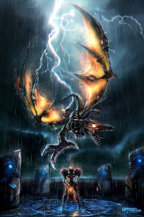 A Metroid Prime Fanart. Not mine. Metroid Prime Art, Ridley Metroid, Metroid Prime 2 Echoes, Metroid Prime 2, Metroid Samus, Metroid Prime, Super Metroid, Samus Aran, Metroid