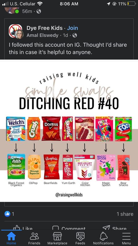 Gluten Free Dye Free Snacks, Healthy Snacks To Replace Junk Food, Healthy Snacks To Buy At Walmart, Healthier Alternatives Food Swap, Healthy Snack Swaps, Red Dye 40 Free Foods For Kids, Dye Free Foods For Kids, Red Dye Free Foods, Dye Free Snacks