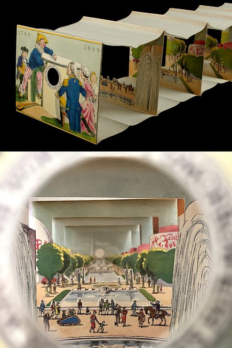 A vintage souvenir in the format of a tunnel book (peepshow book) for The New York World's Fair in 1939. Pop Up Book Design, Paper Peepshow Diy, Book Tunnel, Book Arts, Book Tunnel Art, Easy Tunnel Book Ideas, Tunnel Book Ideas, Diy Tunnel Book, Pop Up Book Tutorial