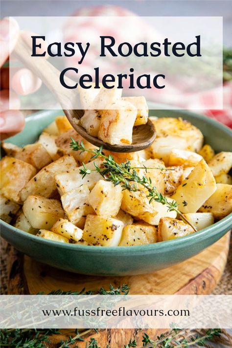 Bowl of mashed celeriac Roasted Celery Recipes, Roasted Celery Root Recipes, Celeriac Root Recipes, Celeric Root Recipes, Freezing Celery, Keto Celery, Celery Root Recipes, Roasted Celery Root, Roasted Celeriac