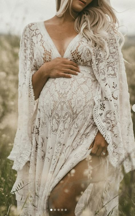 Boho Wedding Dress Pregnant, Flowy Boho Maternity Dress, Maternity Shoot Lace Dress, Boho Maternity Dresses For Photoshoot, Boho Winter Maternity Photos, Boho Baby Shower Dress For Mom, Indoor Boho Maternity Photos, Boho Western Maternity Pictures, Flowy Dress Maternity Shoot