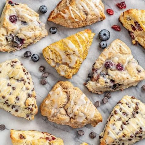 Ultimate Guide to British Scones - thestayathomechef.com British Scones, The Stay At Home Chef, Cinnamon Scones, Cranberry Orange Scones, Cranberry Scones, Scones Recipe Easy, Orange Scones, Lemon Scones, Homemade Scones