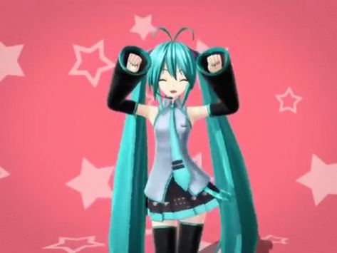 Miku Variants, Miku Dancing, Miku Stimboard, Hatsune Miku Gif, 3d Hatsune Miku, Miku Gif, Miku Miku Dance, Early Internet, Childhood Core