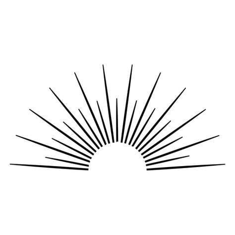 Abstract dawn sun rays icon #AD , #AFFILIATE, #AFF, #dawn, #icon, #rays, #Abstract Modern Sun Tattoo, Semi Sunrays Tattoo, Sunburst Drawing, Dawn Tattoo Ideas, Tattoo Ideas White Background, Sun Ray Tattoo, Abstract Sun Tattoo, Edgy Icons, Sun Black And White