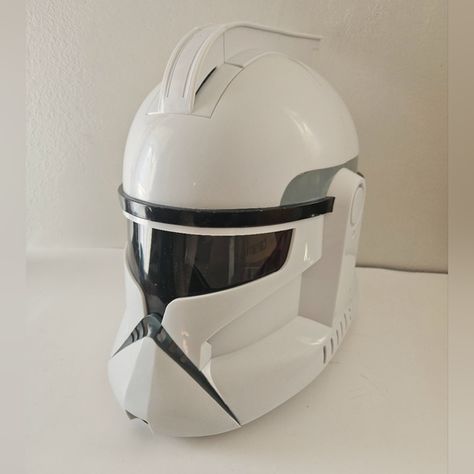 White Clone Trooper Helmet - Missing Adjustable Head Piece Clone Trooper Helmet, Clone Trooper, Head Piece, Headpiece, Star Wars, Jewelry Watches, Jeans Shoes, Accessories Vintage, Handbags