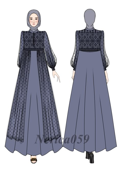 fashion design, ide design dress lebaran, ide design dress dengan tile dotty Desain Dress Muslim, Design Dress Muslim, Muslim Dress Design, Sketsa Dress, Dress Lebaran, Tile Dress, Fashion Collection Inspiration, Kebaya Modern Dress, Lace Dress Casual