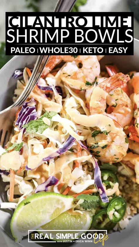 Paleo Shrimp Bowl, Whole 30 Recipes With Shrimp, Shrimp Whole 30 Recipes, 21 Day Fix Shrimp Recipes, Keto Asian Shrimp Recipes, Clean Shrimp Recipes, Aip Shrimp Recipes, Whole 30 Shrimp, Whole 30 Shrimp Recipes