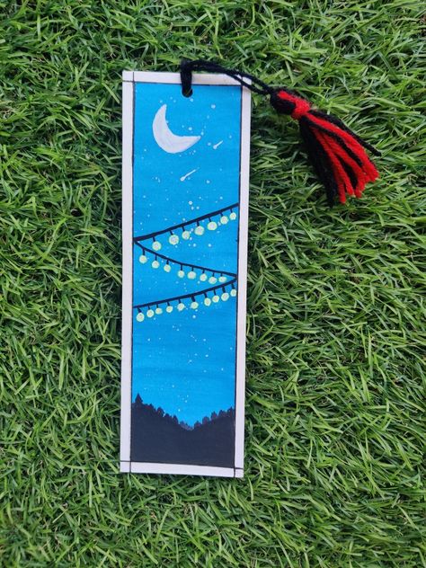 This Bookmark is for those who loves to read in the night under some small moon lights 🌌 Moon Lights, Homemade Bookmarks, Navy Blue Design, Bookmarks For Books, Church Crafts, Anime Naruto, Book Lovers, To Read, Naruto