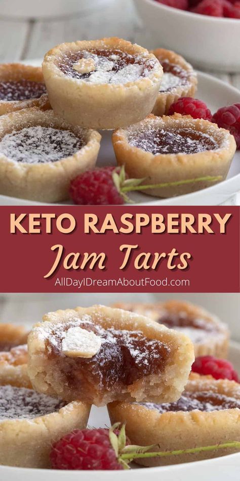 Keto Mini Pies, Keto Tart Recipes, Keto Mini Tarts, Sugar Free Butter Tarts, Keto Dessert No Sweetener, Keto Tart Cherry Recipes, Keto Raspberry Desserts, Raspberry Recipes Keto, Keto Tart