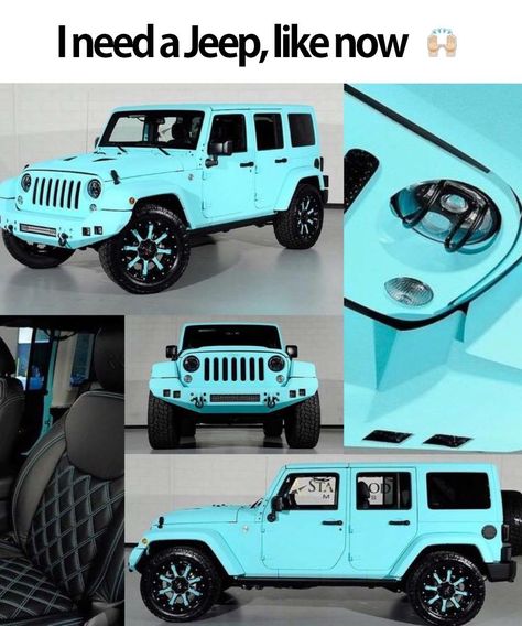 Tiffany Blue Jeep, Blue Jeep Wrangler, Jeep Photos, Blue Jeep, Jeep Wrangler Accessories, Wrangler Accessories, Car Mods, Jeep Girl, Pretty Cars