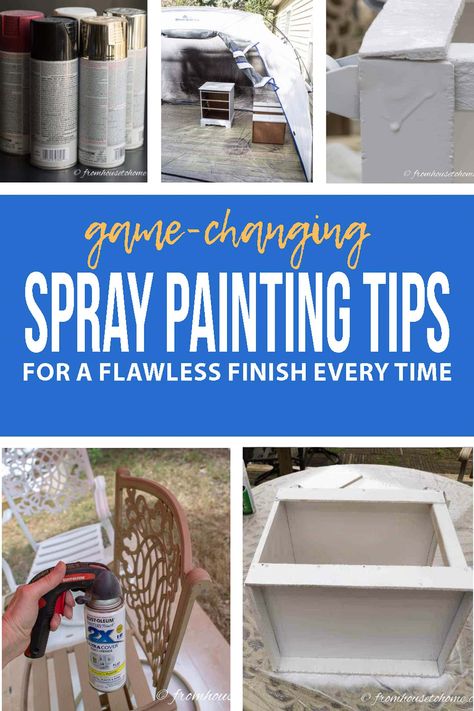 game-changing spray painting tips for a flawless finish every time Spray Painting Techniques, How To Spray Paint Metal, Spray Painting Furniture, Spray Paint Chairs, Outdoor Spray Paint, Spray Paint Techniques, Spray Paint Tips, Painting Tips And Tricks, Things Painting