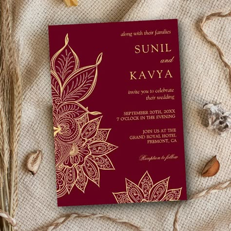 Indian Wedding Invitation Cards Traditional Indian Wedding Cards, Indian Wedding Henna, Hindu Wedding Invitation Cards, Indian Invitation Cards, Indian Invitations, Wedding Card Design Indian, Indian Wedding Invitation, Indian Wedding Invitation Card Design, Hindu Wedding Invitations