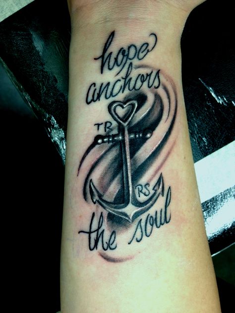 "Hope anchors the soul" anchor tattoo Anchor Couple Tattoos, Images Of Tattoos, Anchor Tattoos For Women, Couple Tattoos Ideas, Hope Anchors The Soul, Anchor Tattoo Design, Anker Tattoo, Soul Tattoo, Mom Tattoo Designs