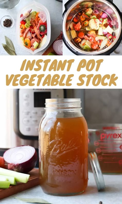 Homemade Vegetable Stock, Recipes With Vegetable Broth, Homemade Vegetable Broth, Instant Pot Slow Cooker, Stock Recipes, Vegetable Scraps, Healty Dinner, Veggie Stock, Vegetable Broth