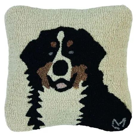 (Almost) As Cuddly As The Real Thing Hand Hooked Pillows, Dog Pillows, Hooked Pillow, Yellow Lab, Mountain Dog, Bernese Mountain, Black Lab, Dog Pillow, Bernese Mountain Dog