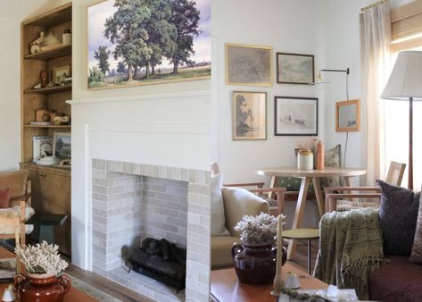 Favorite Spring 2021 One Room Challenge renovations / Create / Enjoy Modern Traditional Dining, Traditional Dining Rooms, Traditional Dining, One Room Challenge, Room Challenge, Dining Nook, Antique Chairs, Antique Table, Guest Bath