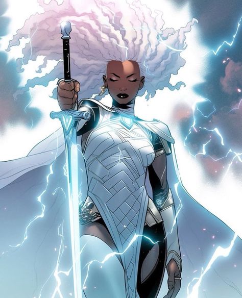 Storm Marvel, Ororo Munroe, Warrior Women, Black Comics, Afrocentric Art, Black Artwork, Black Anime Characters, Black Art Pictures, Superhero Design