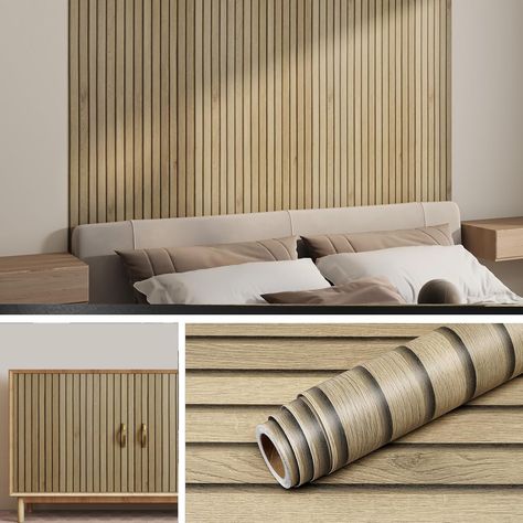 Cubicle Wallpaper, Vinyl Beadboard, Wood Contact Paper, Wallpaper Decor Bedroom, Beadboard Paneling, Wood Slat Wall, How To Waterproof Wood, Dining Room Wallpaper, Wall Vinyl