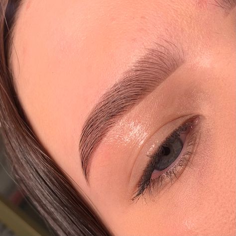 Eyebrow Inspiration, Light Brown Eyebrows, Hair Color Swatches, Eyebrows Goals, Henna Eyebrows, Eyebrow Lamination, Light Eyebrows, Eyebrow Design, Permanent Makeup Eyebrows