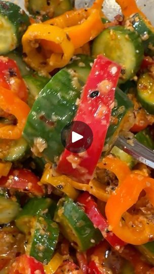 116K views · 12K reactions | This cucumber and mini bell pepper salad still hits! It’s one of my go to sides and snacks on this weight loss journey I am on! Like and follow for more easy recipes. 
.
.
.
#cucumbers #cucumbersalad #healthysnacks #healthysnackideas #tiktokmademedoit | Carlena Davis | Southern Food Content Creator | spilling_the_sweet_tea · Original audio Cucumber And Bell Pepper Salad, Mini Cucumber Recipes Snacks, Cucumber Bell Pepper Salad, Mini Bell Pepper Recipes, Mini Pepper Recipes, Cucumber And Pepper Salad, Cucumber Recipes Healthy, Mini Peppers Recipes, Mexican Street Corn Salad Recipe