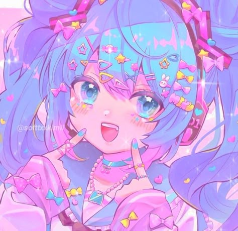 Kawaii Core Pfp Anime, Pastel Artstyle, Pastel Art Style, Anime Pastel, Pastel Anime Art, Colorful Anime, Colorful Pfps, Pastel Pfp, Kawaii Rainbow Aesthetic