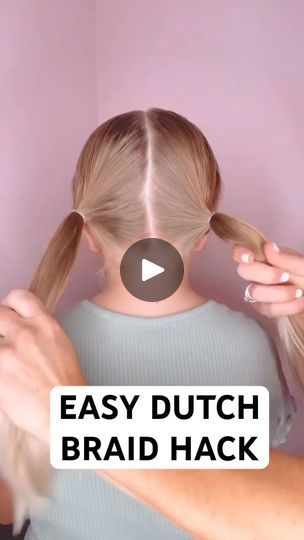 13K views · 184 reactions | EASY DUTCH BRAID HACK   Audrey and Victoria #hairstyle | Audrey's Style Secrets Dutch Braid Hack, Dutch Braids Into Bun, Easy Dutch Braid, Dutch Braid Ponytail Tutorial, Braid Hack, Futuristic Hair, Dutch Braid Ponytail, Dutch Braid Hairstyles, Dutch Braids