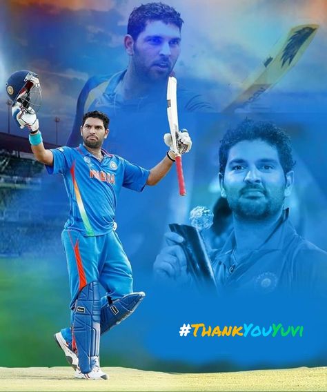 We thank Yuvraj Singh for 19 glorious years of Indian cricket. Your dedication, fierce loyalty, and fighting spirit have been an inspiration for India. We wish you the very best for your future.  Your legacy lives on.  #YuvrajSingh #offlimits #iambeyond #nevergiveup Yuvaraj Singh Wallpaper, Yuvraj Singh Hd Wallpaper, Yuvaraj Singh, Cricket Cake, Indian Cricketers, Prabhas Actor, Cricket Poster, Cornice Design, Yuvraj Singh