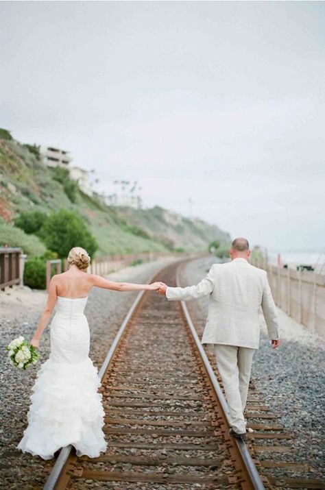 love their style San Clemente Wedding, Marriage Photos, Vintage Brides, Beautiful Beach Wedding, Beautiful Wedding Photography, Beach Wedding Photos, Beach Chic, Vintage Bride, Wedding Videographer