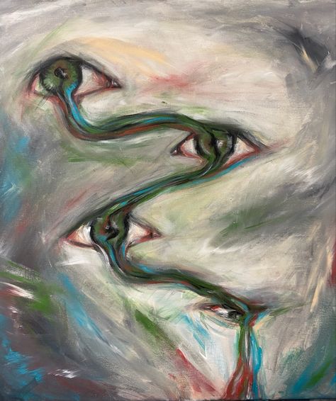 Acrylic artwork showing painted eyes Losing Yourself Painting, Memories Fading Art, Scopophobia Art, Emotional Paintings Easy, Surreal Eye, Dreams Artwork, Surreal Dream, Inspirational Wallpaper, Emotional Painting