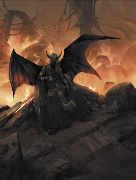 Mephistopheles (Minsc and Boo's Journal of Villainy) Warhammer Marine, Angel Demon, Mythical Monsters, Fantasy Demon, Dark Warrior, D D Monsters, Macabre Art, Dnd Art, Creatures Of The Night