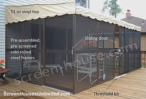 patio mate for deck or patio by screenhousesunlimited Porch Enclosure, Screened In Porch Diy, Porch Enclosures, Screen Tent, Screened Porch Designs, Diy Screen, Patio Plans, Screened In Deck, Pergola Pictures