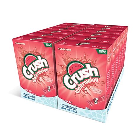 Watermelon Crush, Powder Drink, Sugar Free Drinks, Watermelon Drink, Food On Sticks, Water Enhancer, Sugary Drinks, Flavored Drinks, Flavored Water